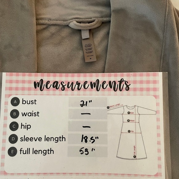 SKIMS Size Med Velour Long Wrap Robe Gray Belted Soft Plush Lounge Pockets - Picture 12 of 12